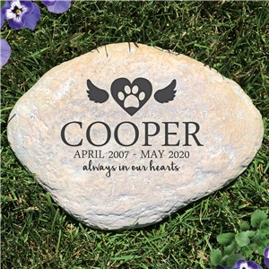 Personalized Always In Our Hearts Memorial Stone | Pet Memorial Stones Personalized