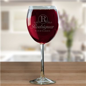 Family Vineyard Wine Glass | Personalized Wine Glasses