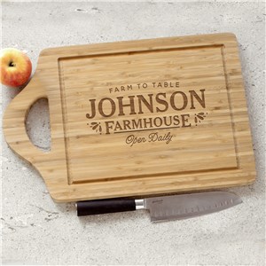 Engraved Farmhouse Cutting Board | Personalized Cutting Boards