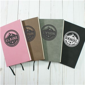 Mountains Personalized Leather Journal | Leather Notebooks