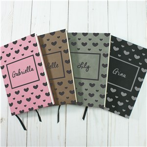 Personalized Notebooks | Engraved Journal with Hearts