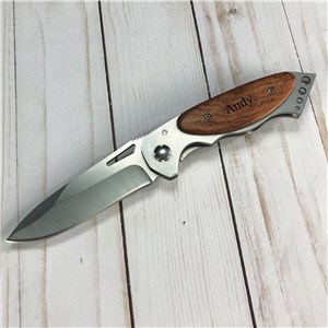 Wood Pocket Knife | Engraved Knife