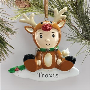 Reindeer Baby Ornament | Reindeer New Baby Ornament