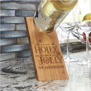 Wood Wine Bottle Holder | Christmas Wine Bottle Holder