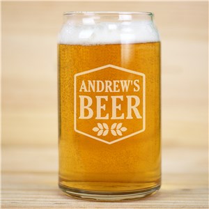 Personalized Beer Can Glass | Personalized Beer Can Glass