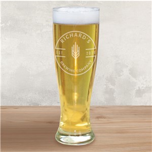 Personalized Glassware | Engraved Home Brew Pilsner Glass