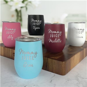 Engraved Stemless Wine Tumbler | Insulated Wine Cup for Mom