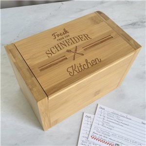 Personalized Recipe Box | Engraved Recipe Box