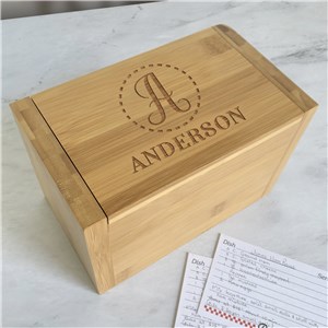 Personalized Recipe Box | Engraved Recipe Box 