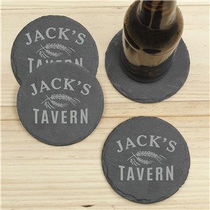 Engraved Slate Coasters For Home Bar | Beer Coasters Engraved