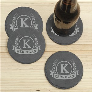 Slate Coaster Set | Home Bar Personalized Coasters