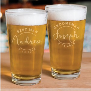 Personalized Barware | Wedding Party Glassware