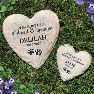 Personalized Garden Stones | Heart Shaped Pet Memorials