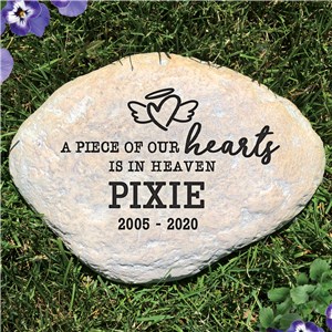 Piece of My Heart Garden Stone | Engraved Memorial Stone