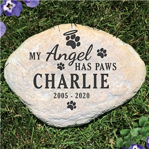 Pet Memorial Stone | My Angel Has Paws Pet Memorial