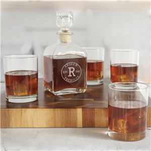 Personalized Liquor Decanter | Engraved Glass Liquor Decanter