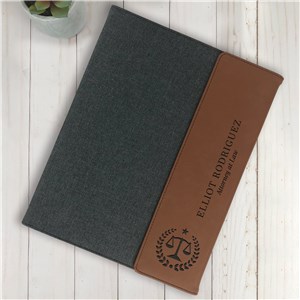 Personalized Graduation Law Padfolio