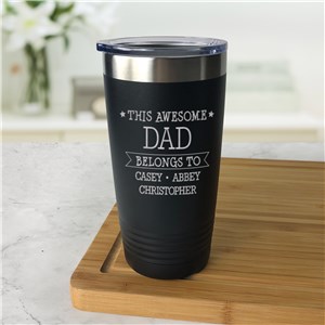 Engraved This Awesome Dad With Stars Tumbler