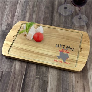 Personalized State Grill Serving Tray