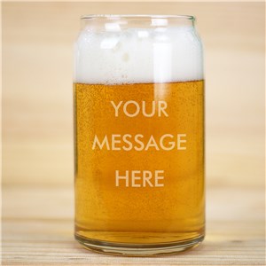 Personalized Write Your Own Beer Can Glass