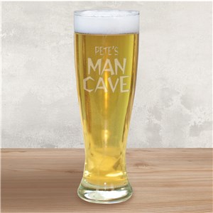 Engraved Man Cave Pilsner Glass L258341