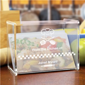 Engraved From The Kitchen Of Acrylic Recipe Box | Recipe Card Box