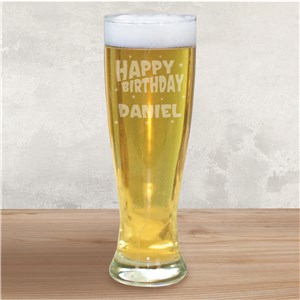 Engraved Birthday Pilsner Glass L312741