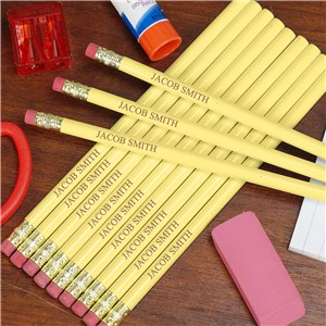 Personalized Yellow School Pencils L451913YL