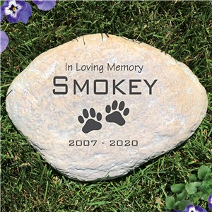 Engraved Pet Memorial Garden Stone | Personalized Stones