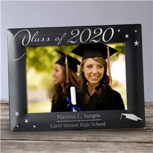 Engraved Black Graduation Picture Frame | Personalized Graduation Gifts