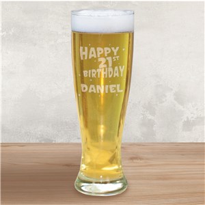 Engraved 21st Birthday Pilsner Glass L748741