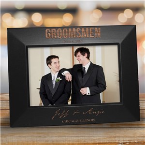 Engraved Bridal Party Black Frame | Personalized Picture Frames