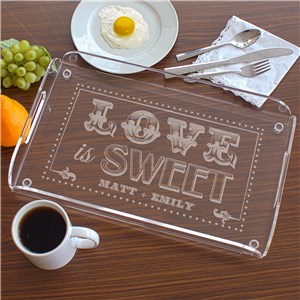 Engraved Couples Serving Tray | Romantic Home