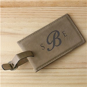 Monogram Leather Luggage Tag | Father's Day Gift Ideas