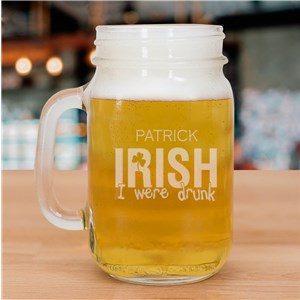 Engraved Glass Irish Mason Jar | Irish Mason Jars