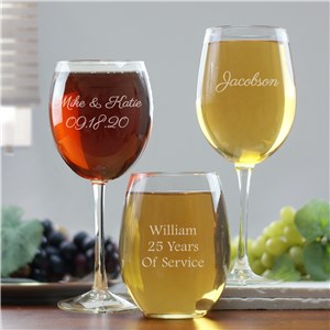 Any Message Wine Glass | Personalized Aunt Gifts