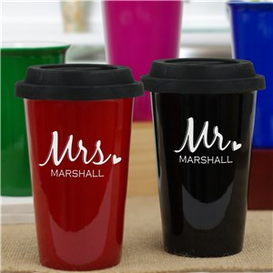 Personalized Mr. and Mrs. Latte Mug L944213X