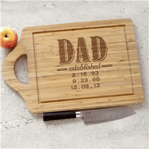 Engraved Dad Bamboo Cutting Board | Grilling Gifts for Dad