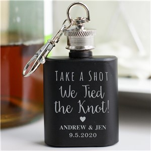 Engraved Wedding Mini Flask Favors L9510125