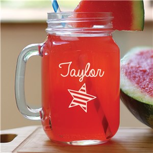 Engraved Mason Jar | Patriotic Gifts