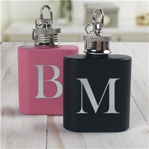 Engraved Initial Mini Flask | Personalized Mini Flask