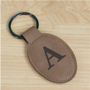 Single Initial Leather Keychain | Unique Groomsmen Gifts