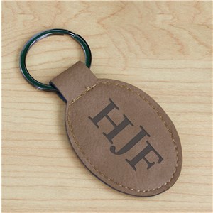 Monogram Leather Keychain | Personalized Groomsmen Accessories