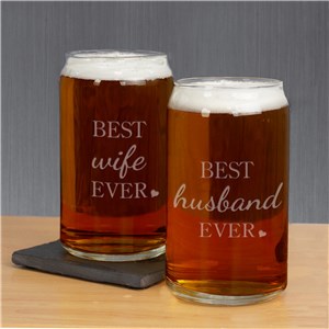 Personalized Best Ever Beer Glass | Personalized Valentine Gifts For Him