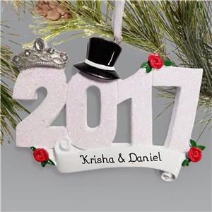 Personalized Wedding 2017 Ornament M10765122