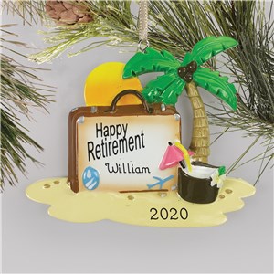 Personalized Happy Retirement Ornament M15300114