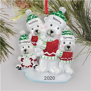 Personalized Family Christmas Ornaments | Single Parent Family Ornament