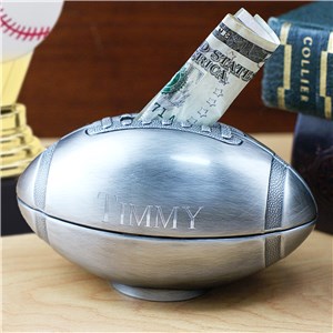 Engraved Football Bank | Baby Keepsakes