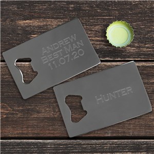 Any Message Credit Card Bottle Opener | Personalized Bar Gifts