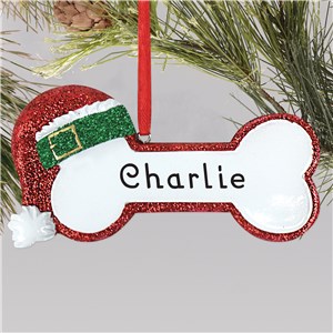 Red Santa Bone Ornament M989343